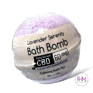 Serenity Now CBD Infused Lavender Bath Bomb