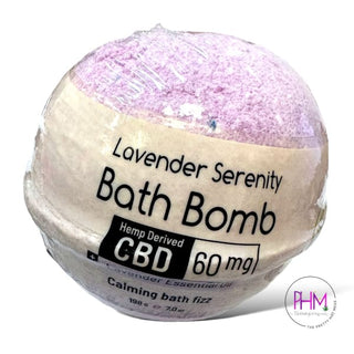Serenity Now CBD Infused Lavender Bath Bomb