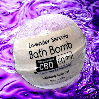 Serenity Now CBD Infused Lavender Bath Bomb