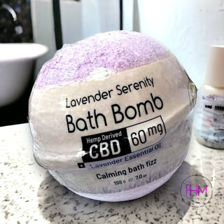 Serenity Now CBD Infused Lavender Bath Bomb