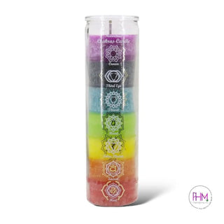 Seven Day Chakra Glass Prayer Candle
