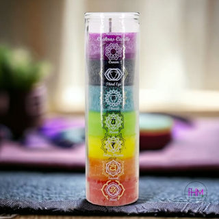 Seven Day Chakra Glass Prayer Candle