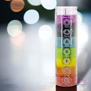 Seven Day Chakra Glass Prayer Candle