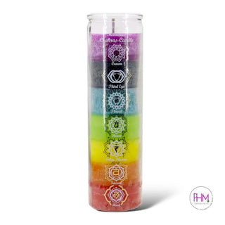 Seven Day Chakra Glass Prayer Candle