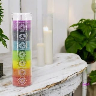 Seven Day Chakra Glass Prayer Candle