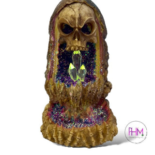Skull Back Flow Burner With LED