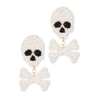 Spooktacular Halloween Earrings 👻 - Skull and Crossbones