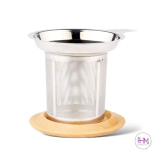 Steel & Bamboo Single Cup Steeper 🍵 - tea steeper