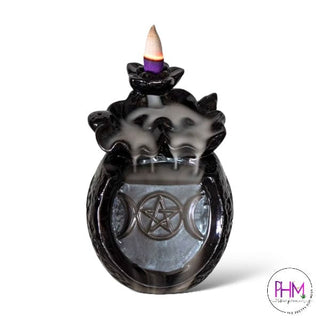 Triple Moon Waterfall Backflow Incense Burner - burner