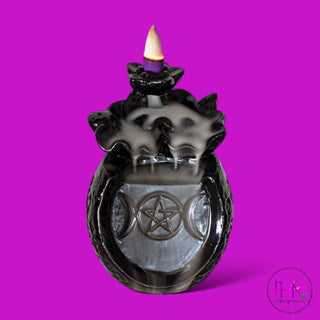 Triple Moon Waterfall Backflow Incense Burner - burner