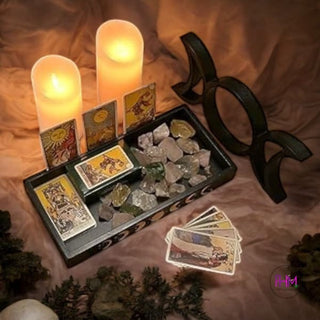 Witches Wisdom Moon Phase Tarot Altar Tray 🌙🔮 - religious