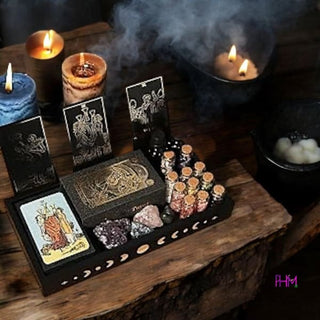 Witches Wisdom Moon Phase Tarot Altar Tray 🌙🔮 - religious