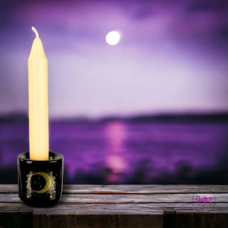 Witchy Wisdom Protection Ritual Candle Holder 🪬