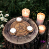 Wooden Pentagram Tea Light Holder - candle holders