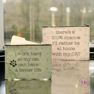 Work Hard Cat Zipper Pouch 🐈