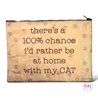 Work Hard Cat Zipper Pouch 🐈