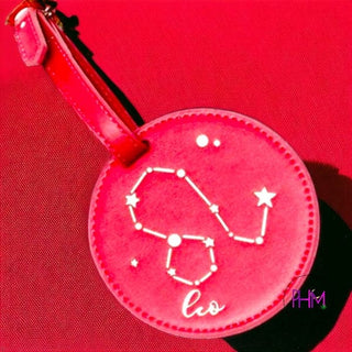 •Zodiac Leather Luggage Tag by Hang - Accessory