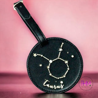 •Zodiac Leather Luggage Tag by Hang - Accessory