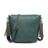 Dylan Crossbody Bucket Bag by Jen and Co. - Forest Green