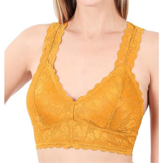 Adi Bralette | With Padding - Mustard / Medium