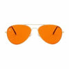 Aviator Chakra Sunglasses by Rainbow OPTX - Orange