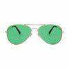 Aviator Chakra Sunglasses by Rainbow OPTX - Green