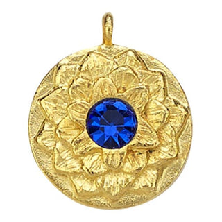 Lotus Birthstone Swarovski Bangle Bracelet - Gold