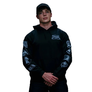 Black Patch Hoodie by Grunt Style - Mens Shirts