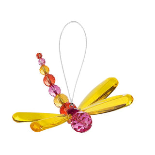 *Crystal Dragonfly Hanging Car Charm - Sunflower Yellow