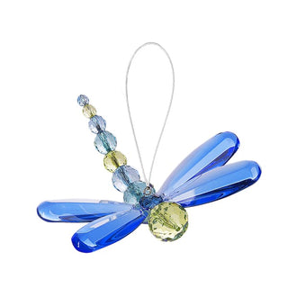 *Crystal Dragonfly Hanging Car Charm - Blue - Done