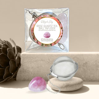 Crystal Gemstone Tea Ball Infuser - Rose Quartz - Done