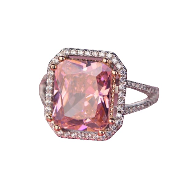 Cushion Pink Topaz Ring - Done