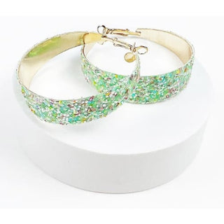 Mystery Glitter Hoop Earrings