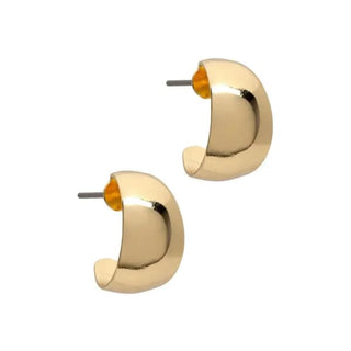 Gold Hoop and Dangle Earrings by Laura Janelle - Wide Mini