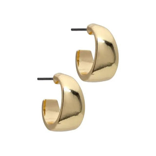 Gold Hoop and Dangle Earrings by Laura Janelle - Thick Mini