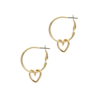 Gold Hoop and Dangle Earrings by Laura Janelle - & Heart