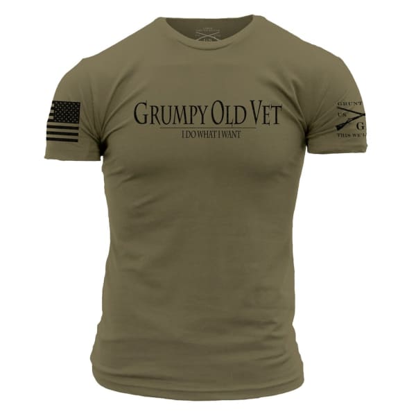 Grumpy Old Vet Men’s T by Grunt Style - Mens Shirts