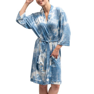 Hello Mello Dyes The Limit Robe - Blue / S/M - Bath & Body