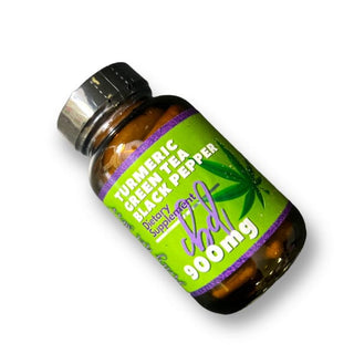 CBD Infused Turmeric | Green Tea | Black Pepper Capsules