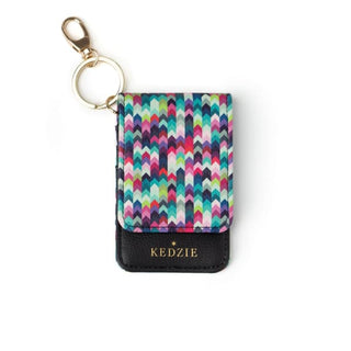 Kedzie Essentials Only ID Holder Keychain - Multi Chevron