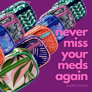 Ladies Wellness Keeper Zippered Pill & Vitamin Case - First