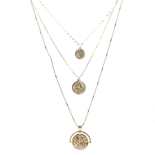 Layer All the Way Coin Necklace - Necklaces Gold Silver