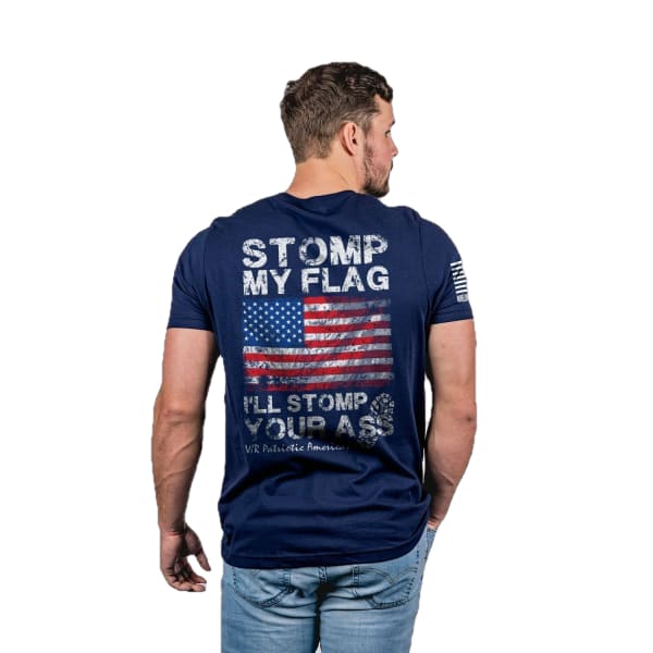 Men’s T-Shirt - I’ll Stomp You - Navy / Medium