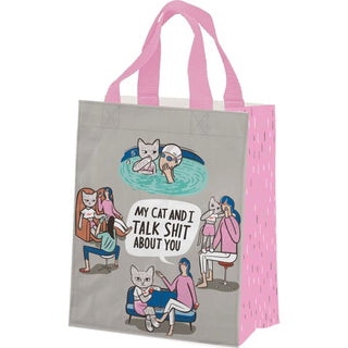 My Cat And I Talk About You Daily Tote - Bag