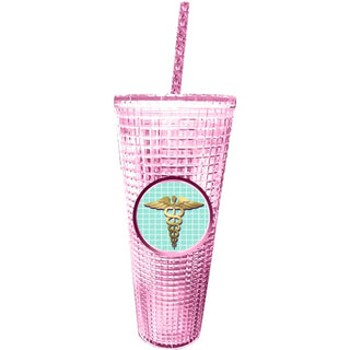 Nurse Diamond Cup With Straw - Tumblers
