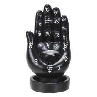 Mystic Palm Backflow Incense Burner - Black - Gifts