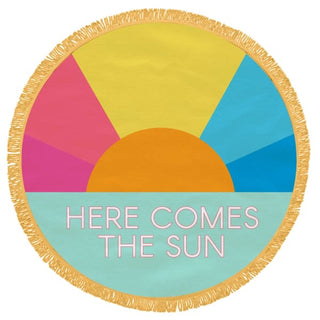 This Spot Is Taken Round Beach Blanket - Here Comes The Sun