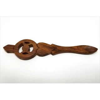 Triple Moon Carved Wood Spoon
