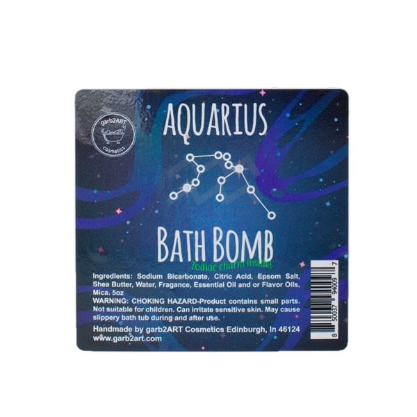 Zodiac Charm Bath Bomb - Aquarius Done