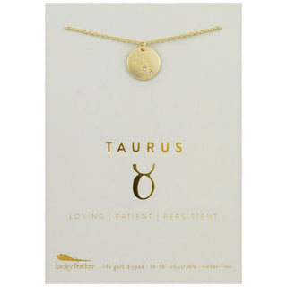 Zodiac Necklaces by Lucky Feather - Taurus - Done